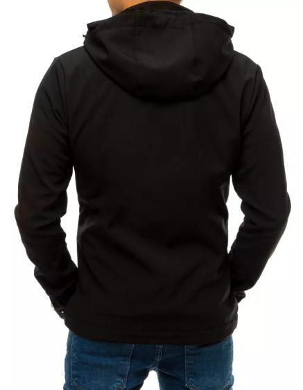 Pánská bunda softshell s kapucí černá DISCOVERY