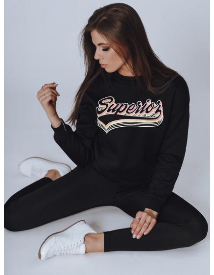 Női nyomtatott pulóver RIO fekete