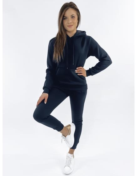Dámska tepláková súprava kapucňou tmavo modrá DRESSLILY