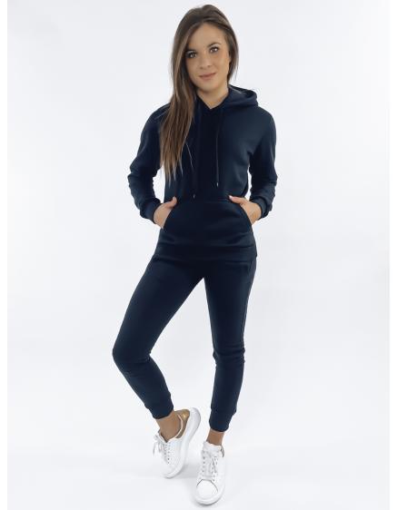Dámska tepláková súprava kapucňou tmavo modrá DRESSLILY