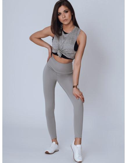 Dámské sportovní legíny MEDA světle šedá 