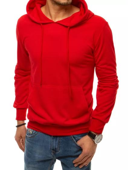 Pánská mikina s kapucí červená BASIC