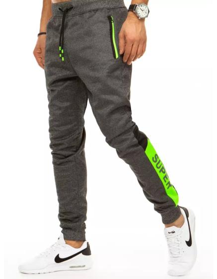 Férfi melegítőnadrág sötétszürke SUPER