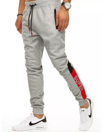 Pánské tepláky šedé SUPER