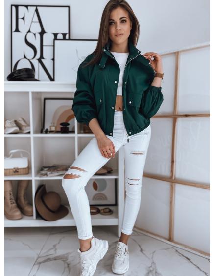 Női elegáns kabát GRACEFUL zöld