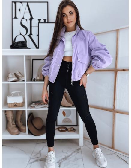 Női stílusos kabát GRACEFUL lila