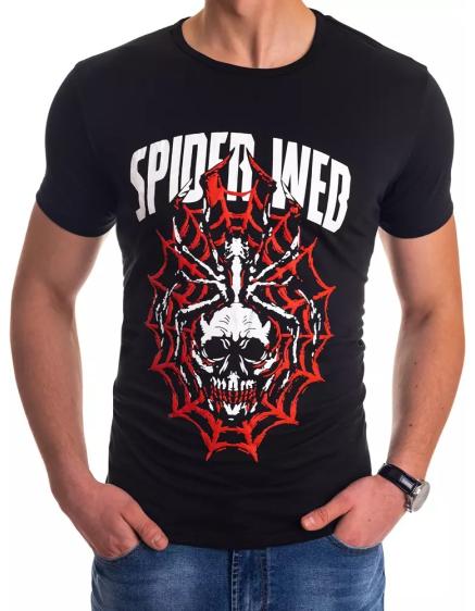 Pánské tričko s potiskem černé WEB