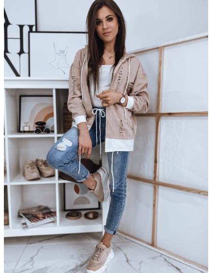 Női kapucnis dzseki AVENIDA rózsaszín