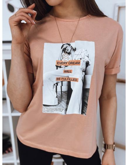 Dámske tričko s nápisom EVERY DREAM oranžová