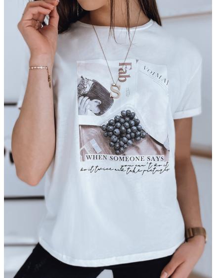 Dámské tričko s potiskem LOWELL bílá 