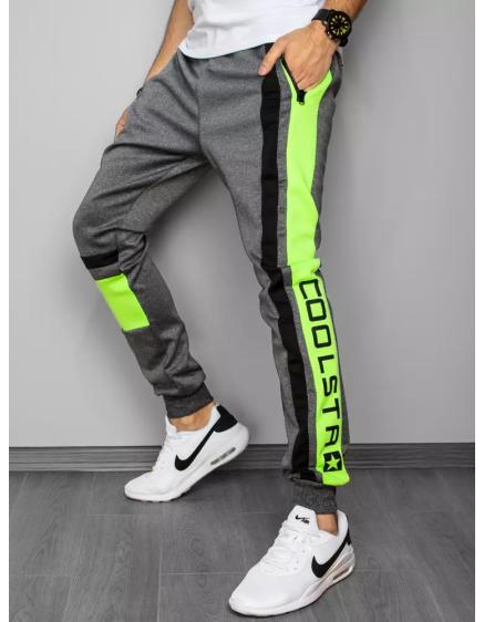 Pánské tepláky s potiskem šedé COOLSTAR