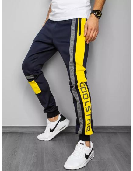 Férfi nyomtatott melegítőnadrág kék COOLSTAR