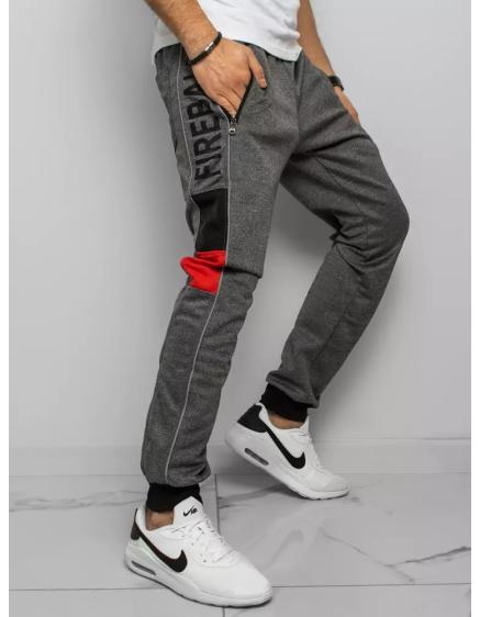 Férfi nyomtatott szürke melegítőnadrág FIREBALL