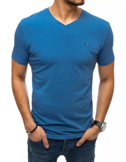Pánske tričko bez potlače modrej MARK