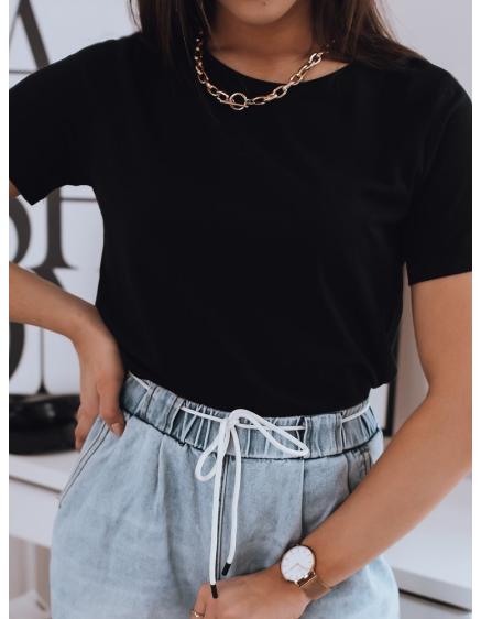 Dámské tričko bez potisku MAYLA černá