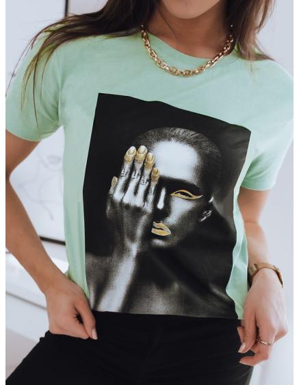 Dámské tričko s potiskem GOLD WOMEN zelená