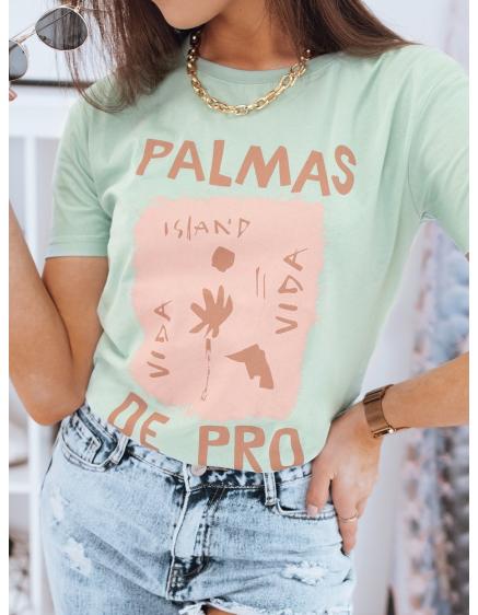 Női póló PALMAS zöld színnel