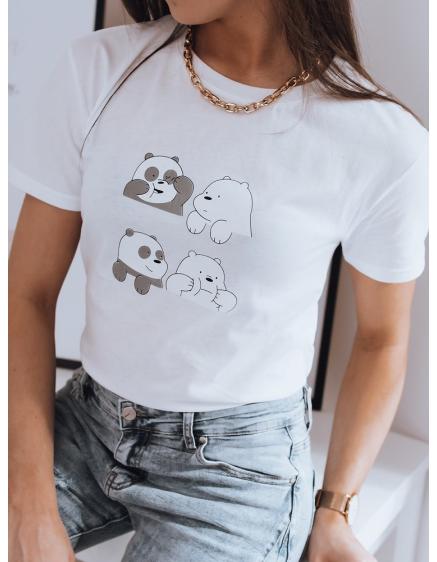 Dámske tričko s potlačou CUTE biela