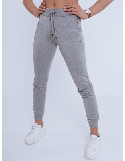 Női stílusos nadrág FENDI világosszürke