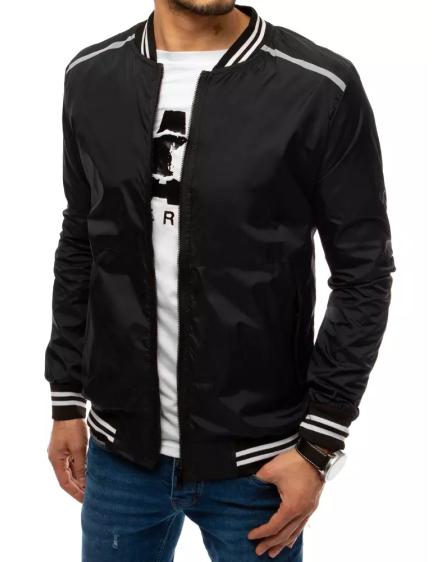 Férfi tavaszi kabát fekete STRIPES