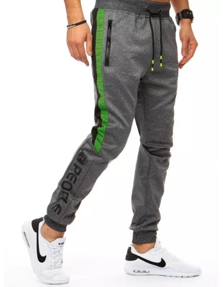 Férfi nyomtatott melegítőnadrág szürke PEOPLE