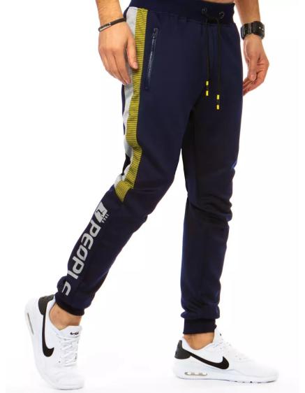 Pánske tepláky s potlačou modrej PEOPLE