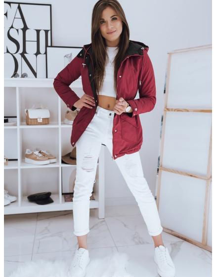 Dámska zimná bunda s kapucňou GIOVI červená