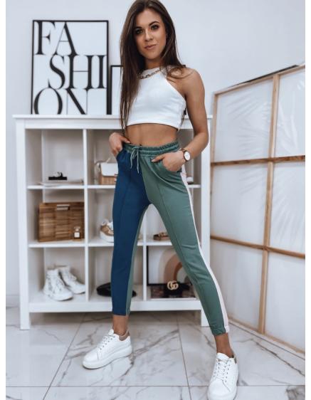 Női stílusos melegítőnadrág PASTELS zöld