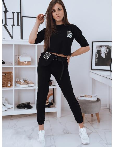 Dámská tepláková souprava s potiskem YOUTH černá