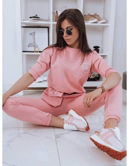 Dámská tepláková souprava s potiskem YOUTH růžová