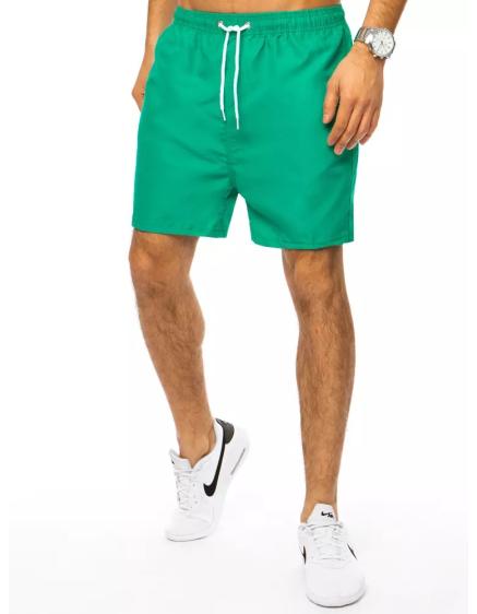 Pánské plavky bez potisku zelené