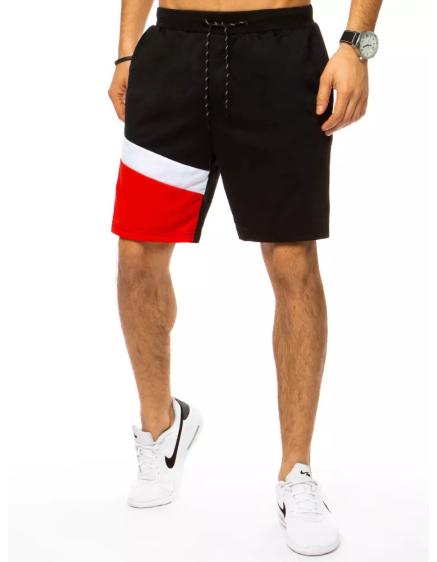 Férfi nyomtatás nélküli rövidnadrág fekete BASE