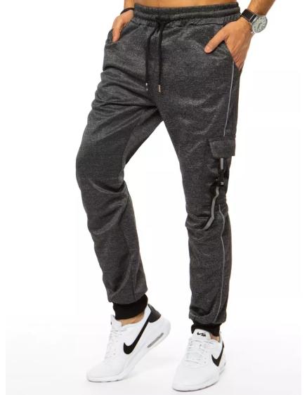 Pánské tmavě šedá tepláky