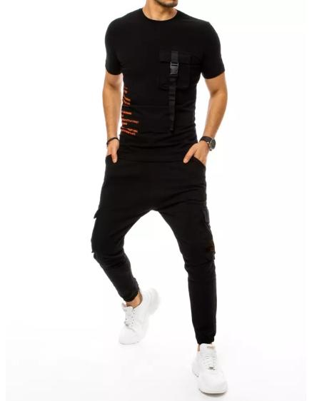 Férfi póló és joggers szett fekete