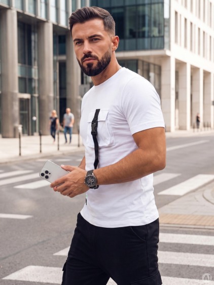 Pánske súprava tričko a JOGGER biela – fotografie produktu 2