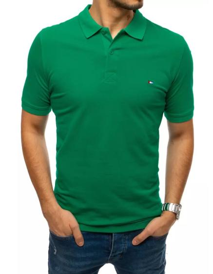 Zöld galléros férfi póló