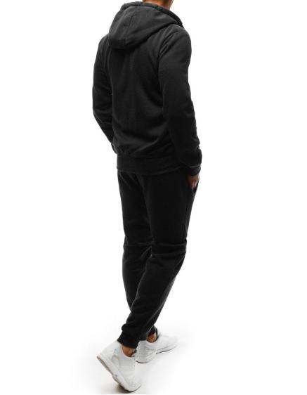 Férfi cipzáras tréningruha fekete