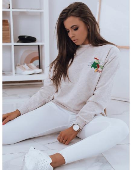 Dámská mikina s potiskem JAPANESE béžová