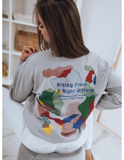 Dámská mikina s potiskem JAPANESE šedá