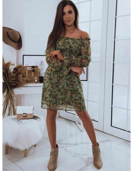 Női nyomtatott ruha BETA zöld
