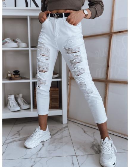 Dámske džínsové nohavice DERRO biela