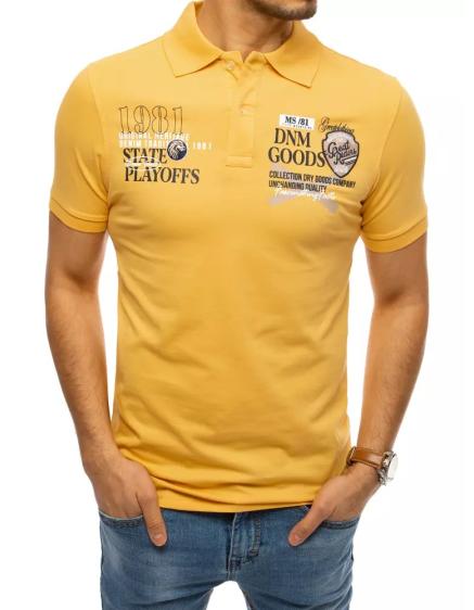 Férfi nyomtatott ing sárga SIGN