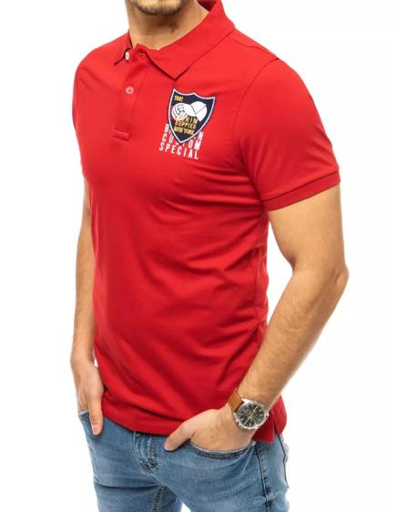 Férfi nyomtatott piros CAP póló