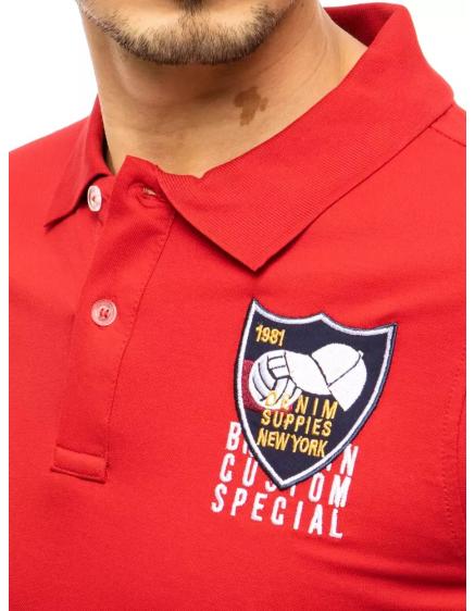 Férfi nyomtatott piros CAP póló