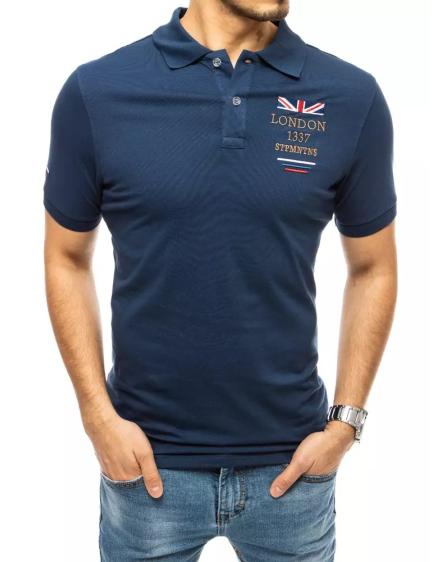 Pánske tričko s potlačou modrej LONDON