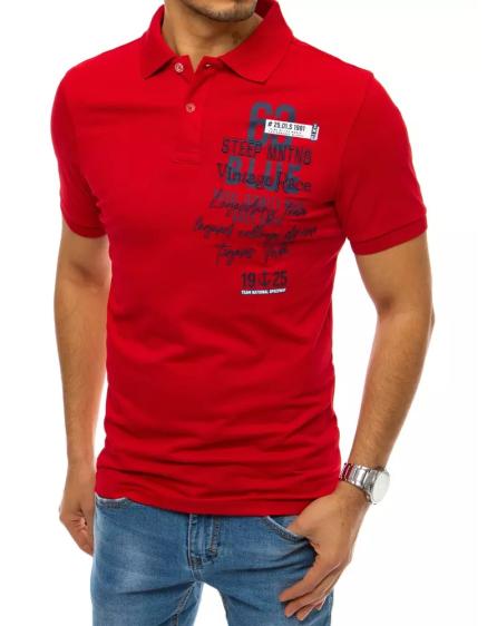 Pánske tričko s potlačou červenej STEEP