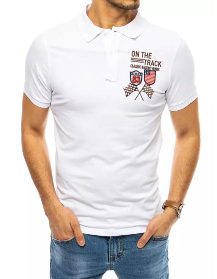 Pánske tričko s potlačou bielej FLAGS