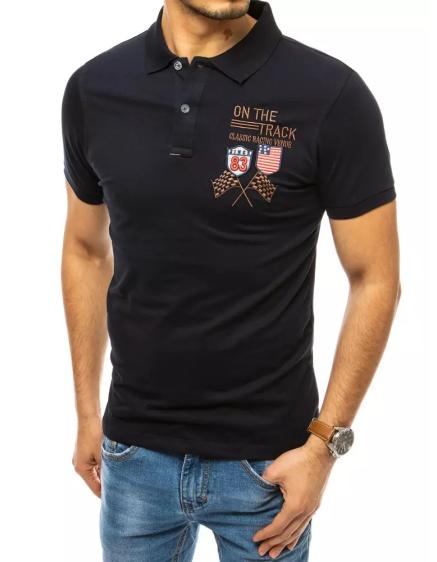 Pánske tričko s potlačou čiernej FLAGS