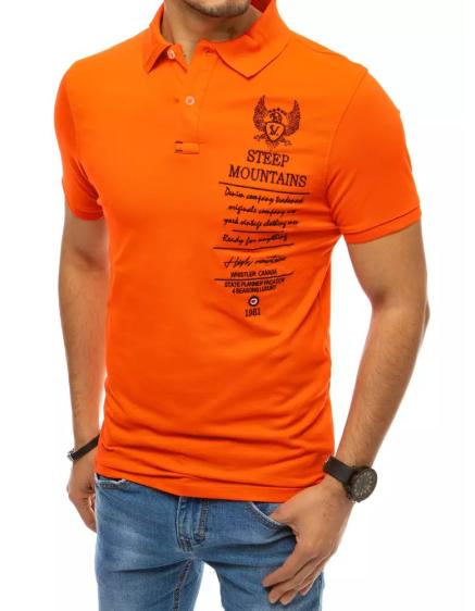 Pánske tričko s potlačou oranžovej STEEP