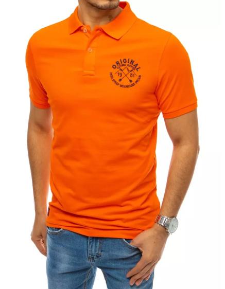 Pánské tričko s límečkem oranžové ORIGINAL